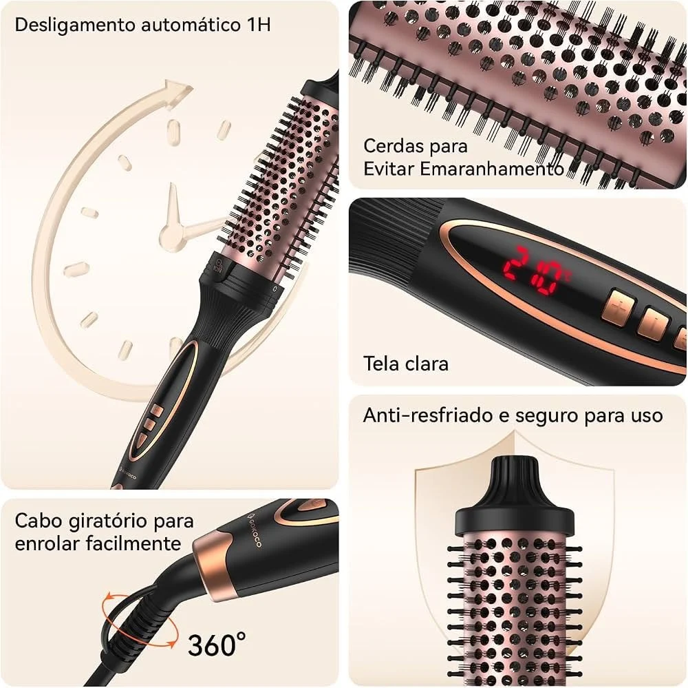 Escova Modeladora GOKOCO — detalhe do revestimento cerâmico